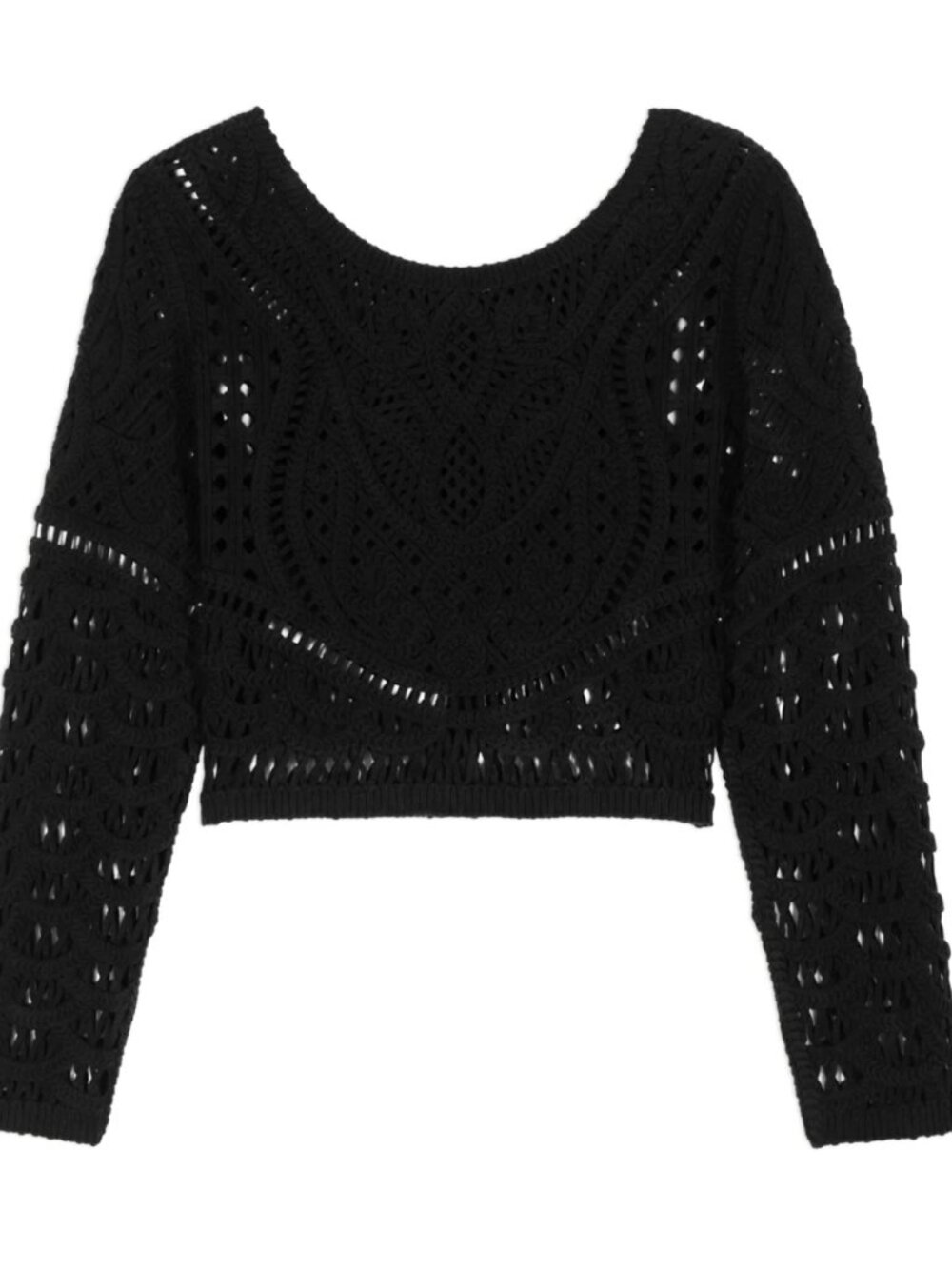 BA&SH Noir Marc Knit 100% Cotton Cardigan